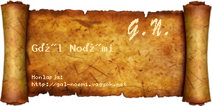 Gál Noémi névjegykártya